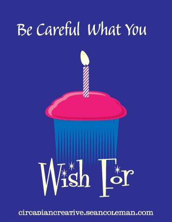 book cover design project #7 - be careful what you wish for